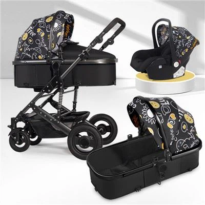 Roosad lapsekärud vankriistmega